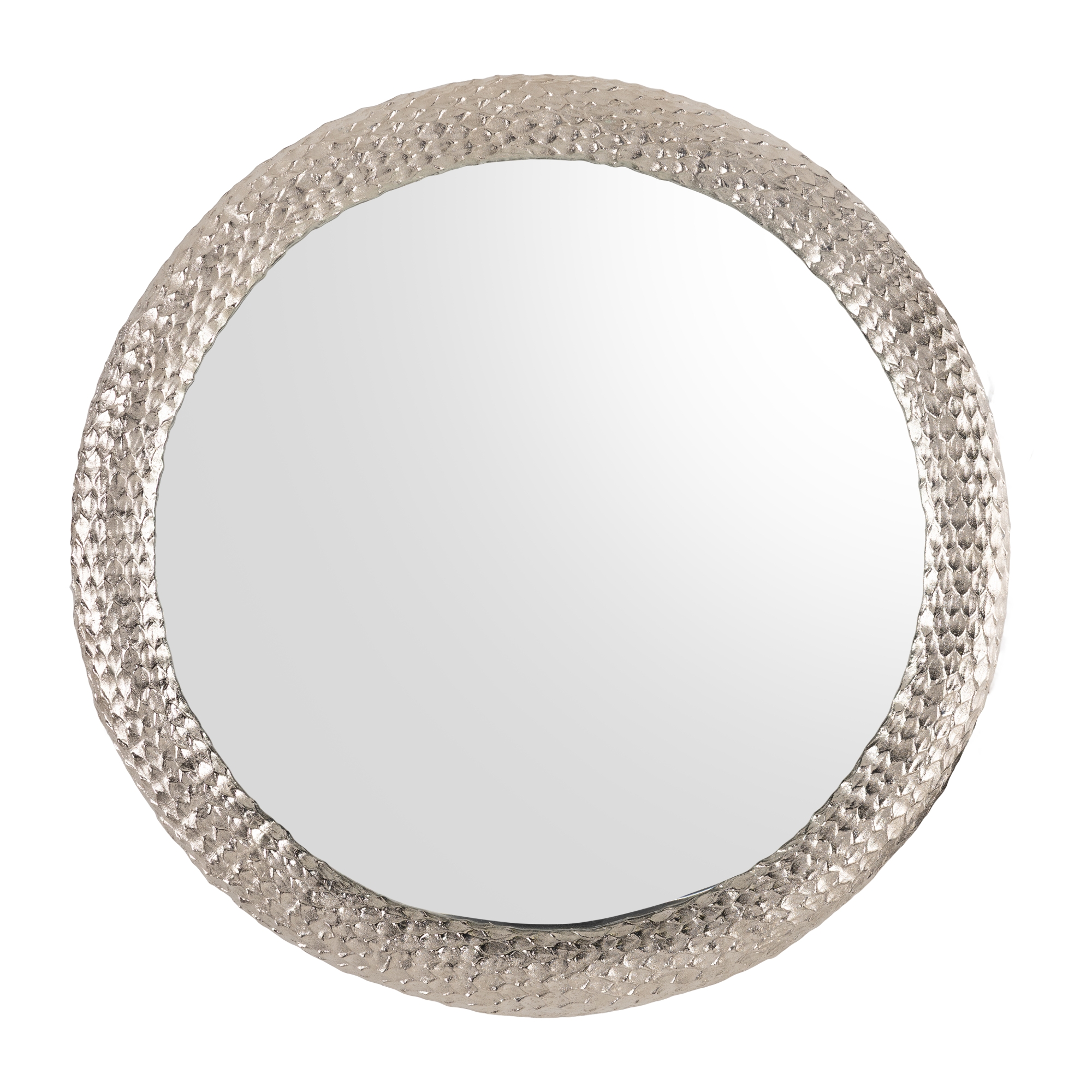Round Mojave Mirror, Silver